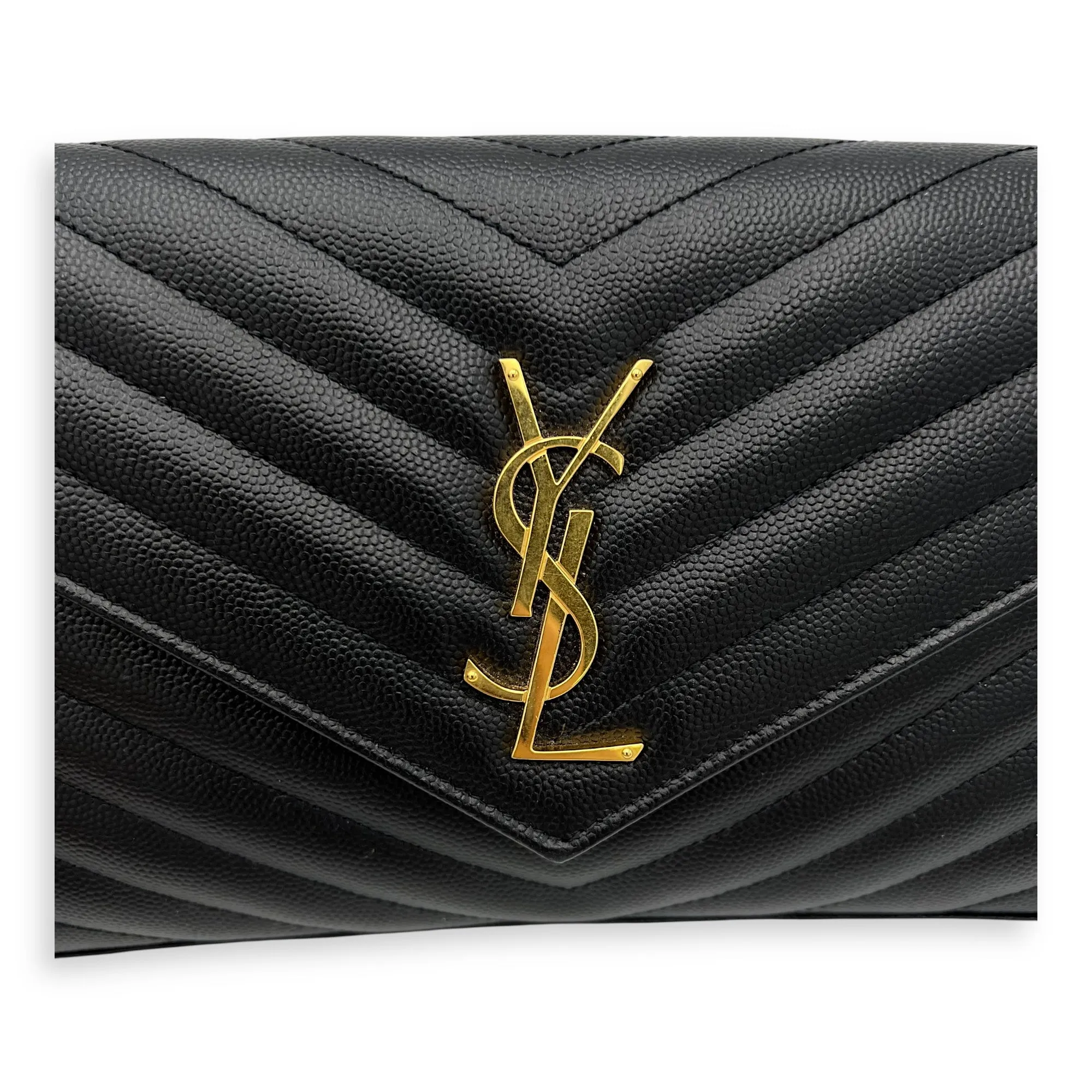 Woc Crossbody Bag Medium Black in Calfskin, Gold hardware