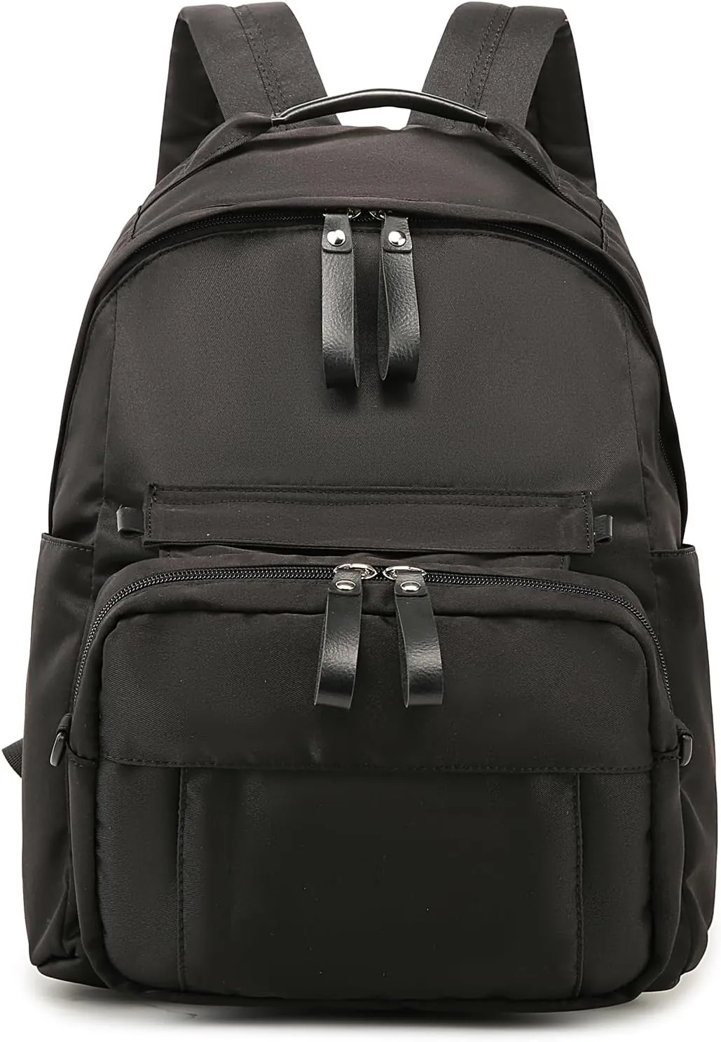 Women Nylon Travel Backpack with detachable Crossbody bag Large lightweight laptop backpack for daily (Black)
