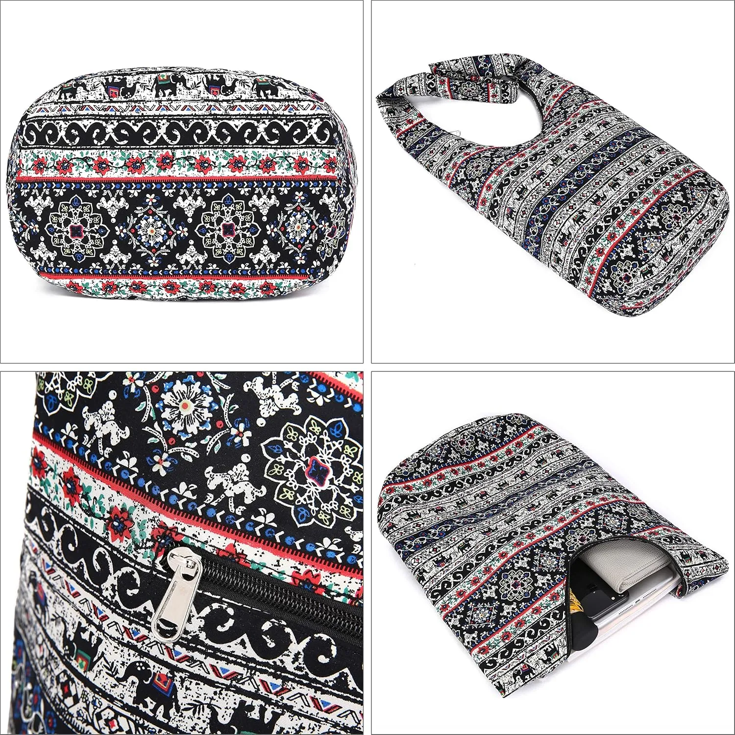 Women Shoulder Handbags Fashion canvas Hippie Crossbody Bags Bohemian Animal Prints Hobo Bags