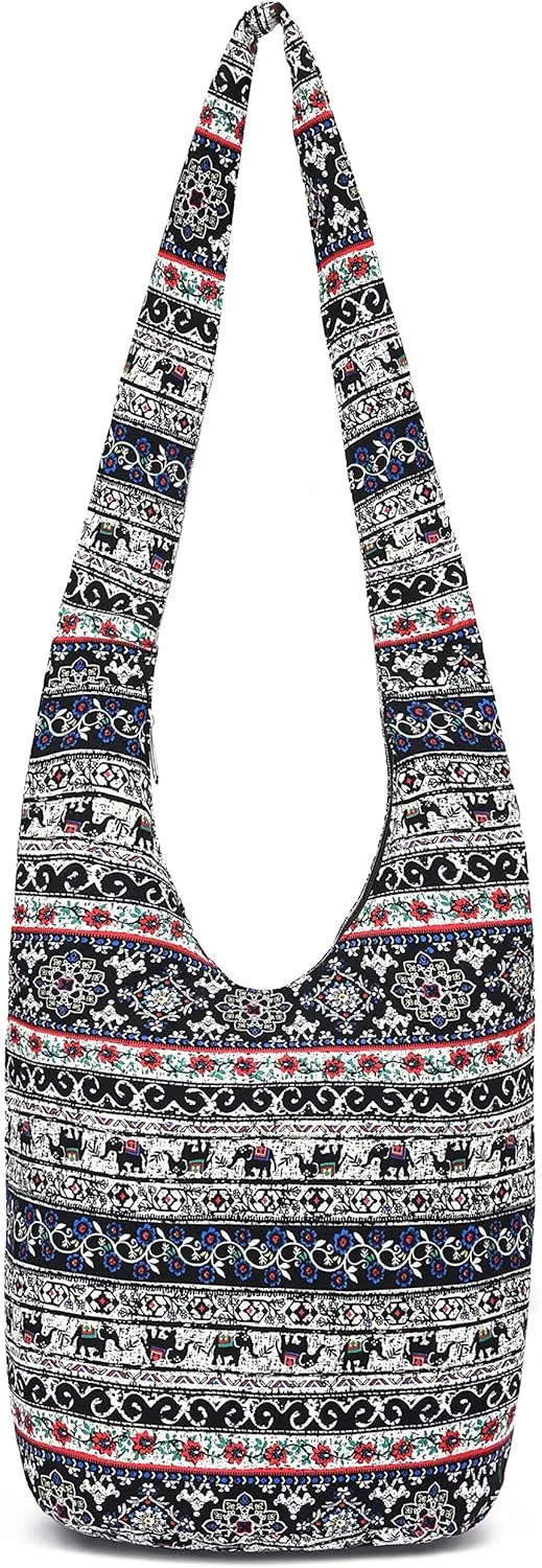 Women Shoulder Handbags Fashion canvas Hippie Crossbody Bags Bohemian Animal Prints Hobo Bags