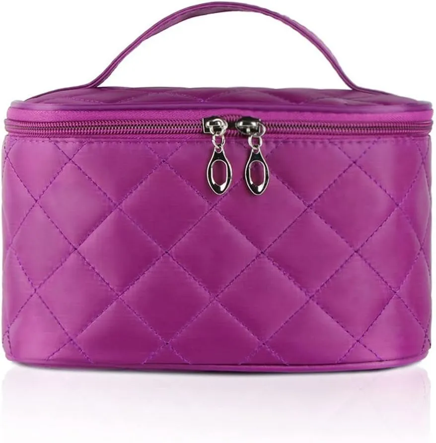 Women Travel Cosmetic Lattice Zipper Men Makeup Bags Organizer Beauty Toiletry Bag Wash Make Up Kits Case(D)