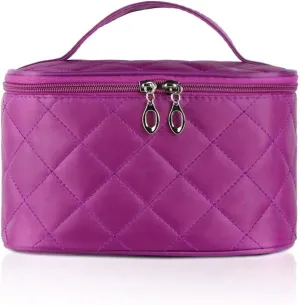 Women Travel Cosmetic Lattice Zipper Men Makeup Bags Organizer Beauty Toiletry Bag Wash Make Up Kits Case(D)