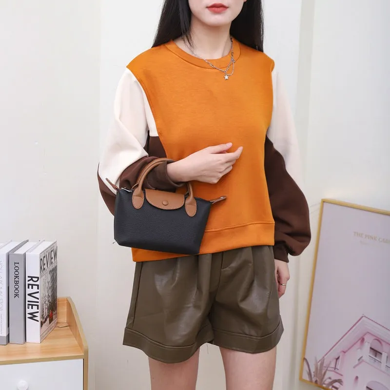 Women's First Layer Cowhide Leather Fashion Genuine Dumpling Crossbody Bags