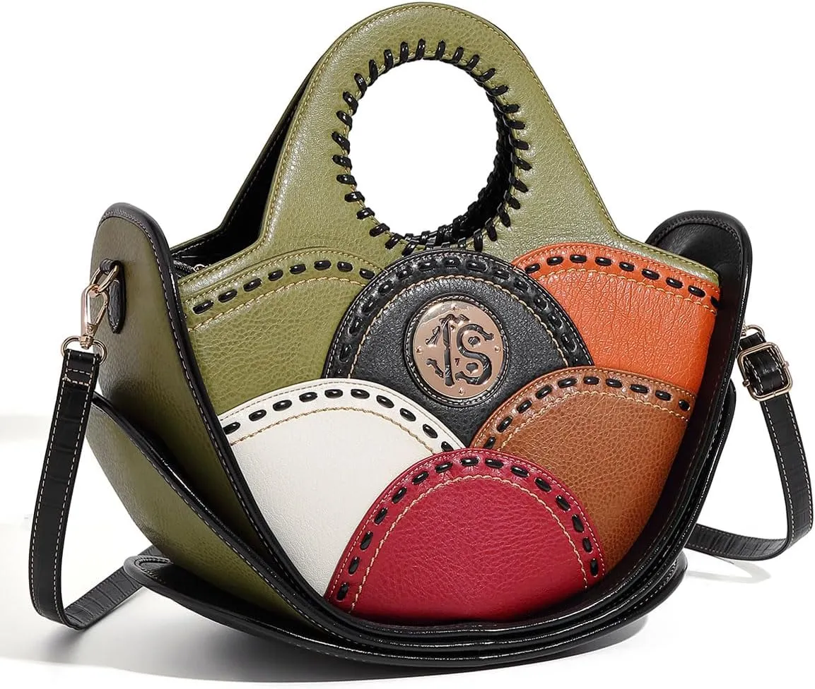Women's Multicolor Handbag Set, woven leather handbag for women Large Capacity Multi-layer 2025 new in crossbody bags