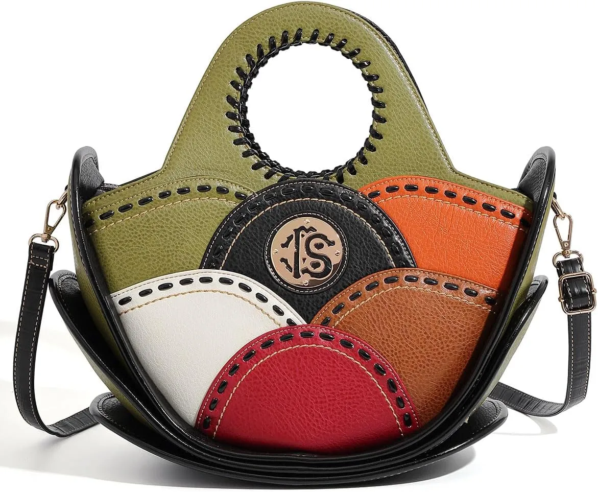Women's Multicolor Handbag Set, woven leather handbag for women Large Capacity Multi-layer 2025 new in crossbody bags