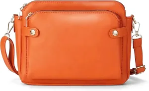 Women's PU Leather Three-Layer Crossbody Shoulder Bag - Stylish, Durable, Multi-Compartment Handbag for Everyday Use