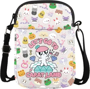 WSNANG Korean Group SVT Gift Let's Go To Carat Land Crossbody Bag K-POP Music Lover Shoulder Bag K-POP Merchandise