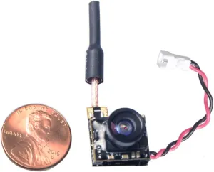 WT05 Micro AIO 600TVL Camera Only 3.4g 5.8GHz 25mW FPV Transmitter with Dipole Brass Antenna Combo for FPV Quadcopter Drone