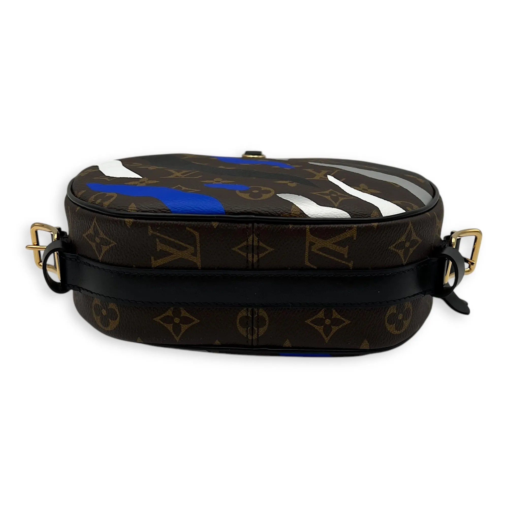 X LOL Boite Chapeau Souple MM Brown Crossbody Bag in Monogram Coated Canvas, Gold hardware