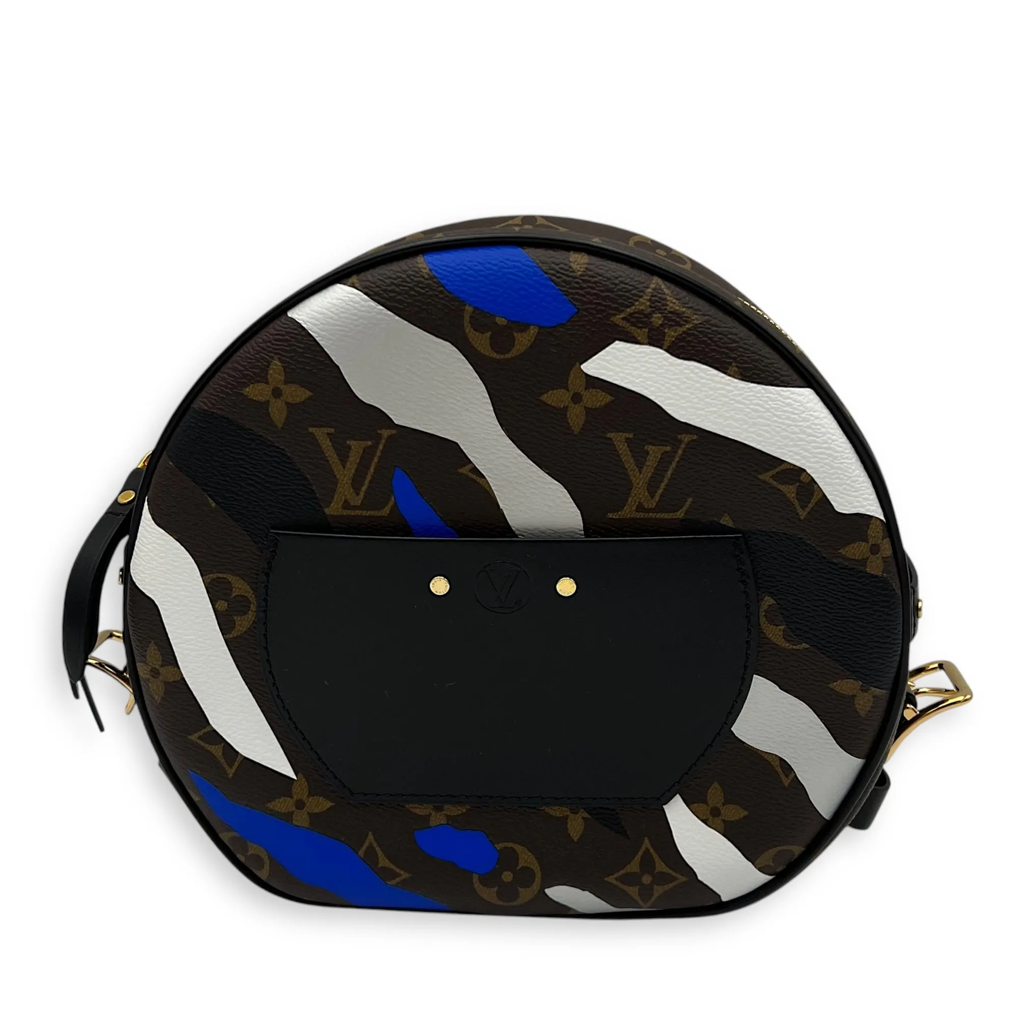X LOL Boite Chapeau Souple MM Brown Crossbody Bag in Monogram Coated Canvas, Gold hardware