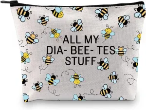 XYANFA Bee Diabetes Bag Type 1 Type 2 Diabetic Medical Bag Supply Storage Diabetes Organization All My Diabeetes Stuff