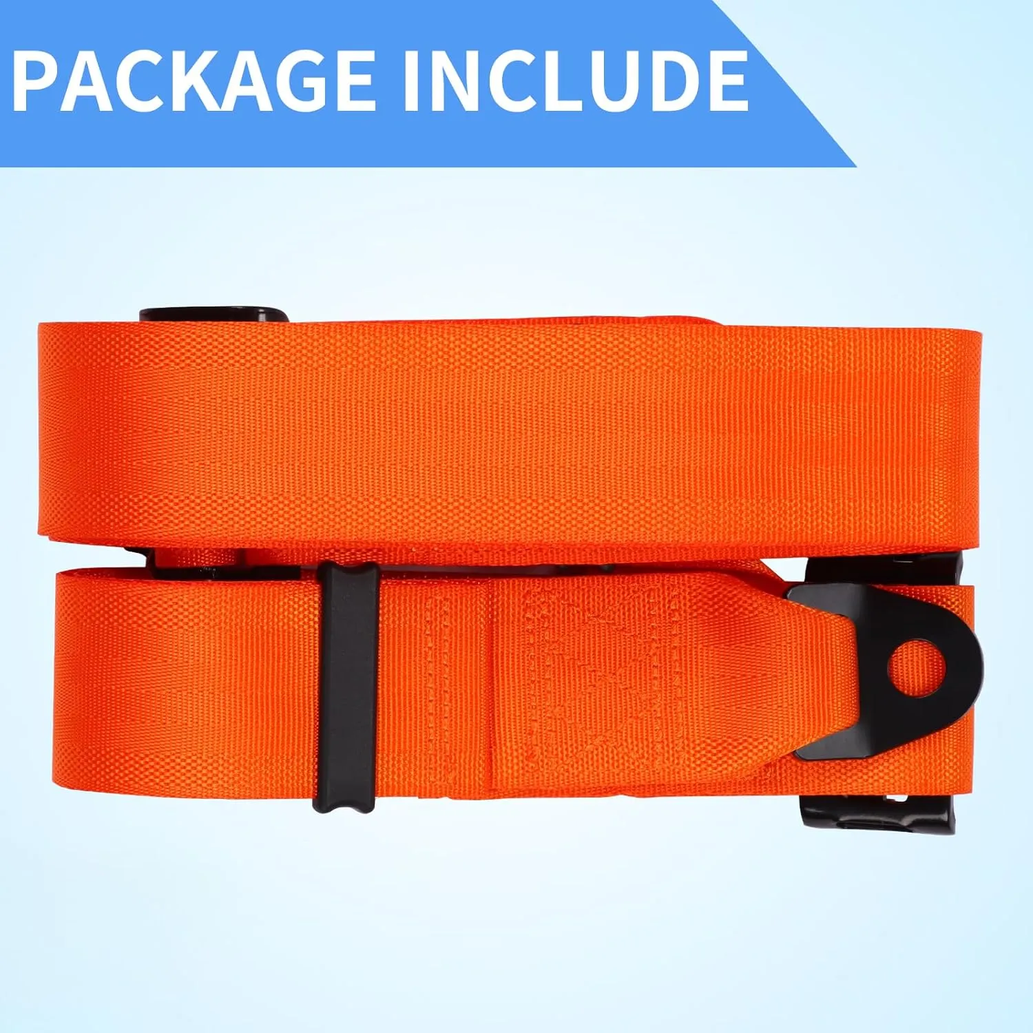 Yakitoko Universal 4 point Safety Harness Set 2inch Fits Go Kart,UTV,ATV,Racing Orange (FJKORANGE)