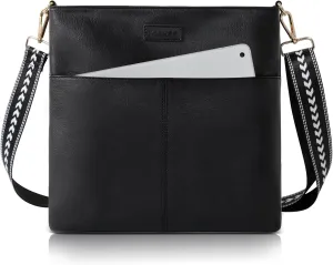 YaKuss Crossbody Bags for Women Casual Crossbody Travel Purses with iPad Pocket Fashionable PU Shoulder Handbags