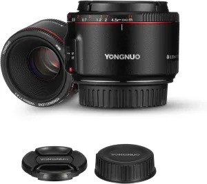 YONGNUO YN50MM f1.8 II Lens for Canon EF Mount, AF/MF 50mm f/1.8 Lens Large Aperture 0.35m Focus Distance Standard Prime Lens for Canon 5D IV 1DX I 200D II 850D 7D 6DII (Black)