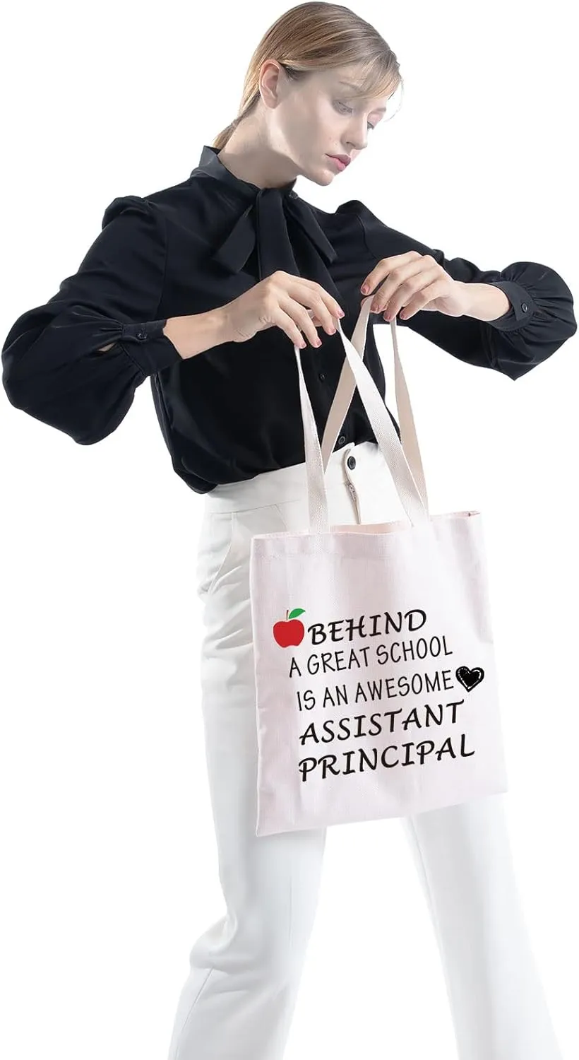 ZJXHPO Assistant Principal Tote Bag Assistant Principal Appreciation Gift Assistant Principal End of Years Gift (AS-Principal C Bag)
